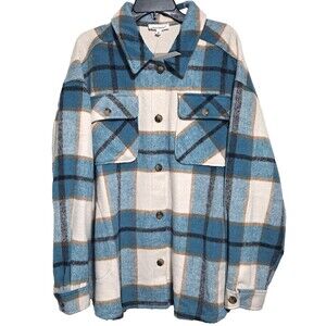 NEW Urban Diction Plaid Jacket Size 2XL Fashion Style 4 Pockets Heavy Duty Coat